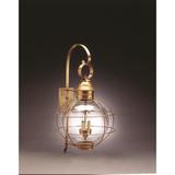 Northeast Lantern Onion 28 Inch Tall Outdoor Wall Light - 2851-DB-MED-CLR