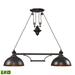 ELK Lighting Farmhouse 44 Inch 2 Light Linear Suspension Light - 65150-2-LED