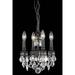 Elegant Lighting Lillie 10 Inch 4 Light Mini Chandelier - 9104D10DB-GT/RC