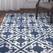 Blue/Navy 72 x 0.25 in Area Rug - Darby Home Co Lima Hand-Hooked Area Rug in Navy/Ivory Polyester | 72 W x 0.25 D in | Wayfair DBHC1862 25587268