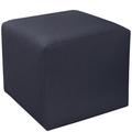 Brayden Studio® 21" Wide Square Cube Ottoman Cotton in Gray | 19 H x 21 W x 21 D in | Wayfair BRSD2139 25540686