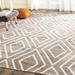 Gray 72 x 48 x 0.35 in Area Rug - George Oliver Whittlesey Geometric Hand-Woven Flatweave Ivory/Area Rug Viscose/ | 72 H x 48 W x 0.35 D in | Wayfair