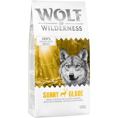 2 x 12 kg Wolf of Wilderness Adult "Sunny Glade" - Wild getreidefreies Hundefutter trocken