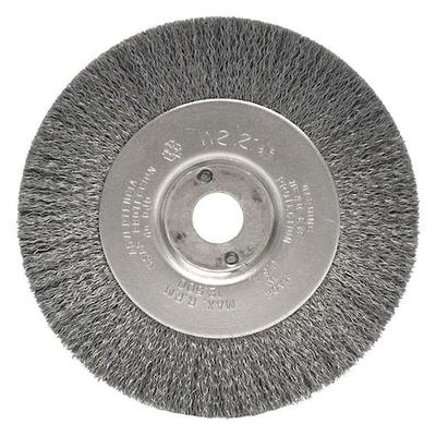 WEILER 00184 4" Narrow Face Crimped Wire Wheel .0118" SS Fill 1/2"-3/8" Arbor