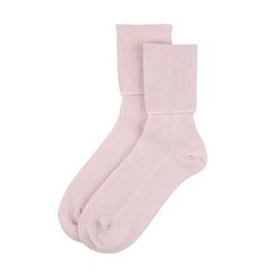 Jasmine Silk Ladies' Pure Cashmere Bed Socks in Pink Made in Scotland, One Size