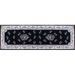 Black/White 30 x 0.38 in Area Rug - American Home Rug Co. Oriental Handmade Tufted Wool Black/Ivory/Rose Area Rug Wool | 30 W x 0.38 D in | Wayfair