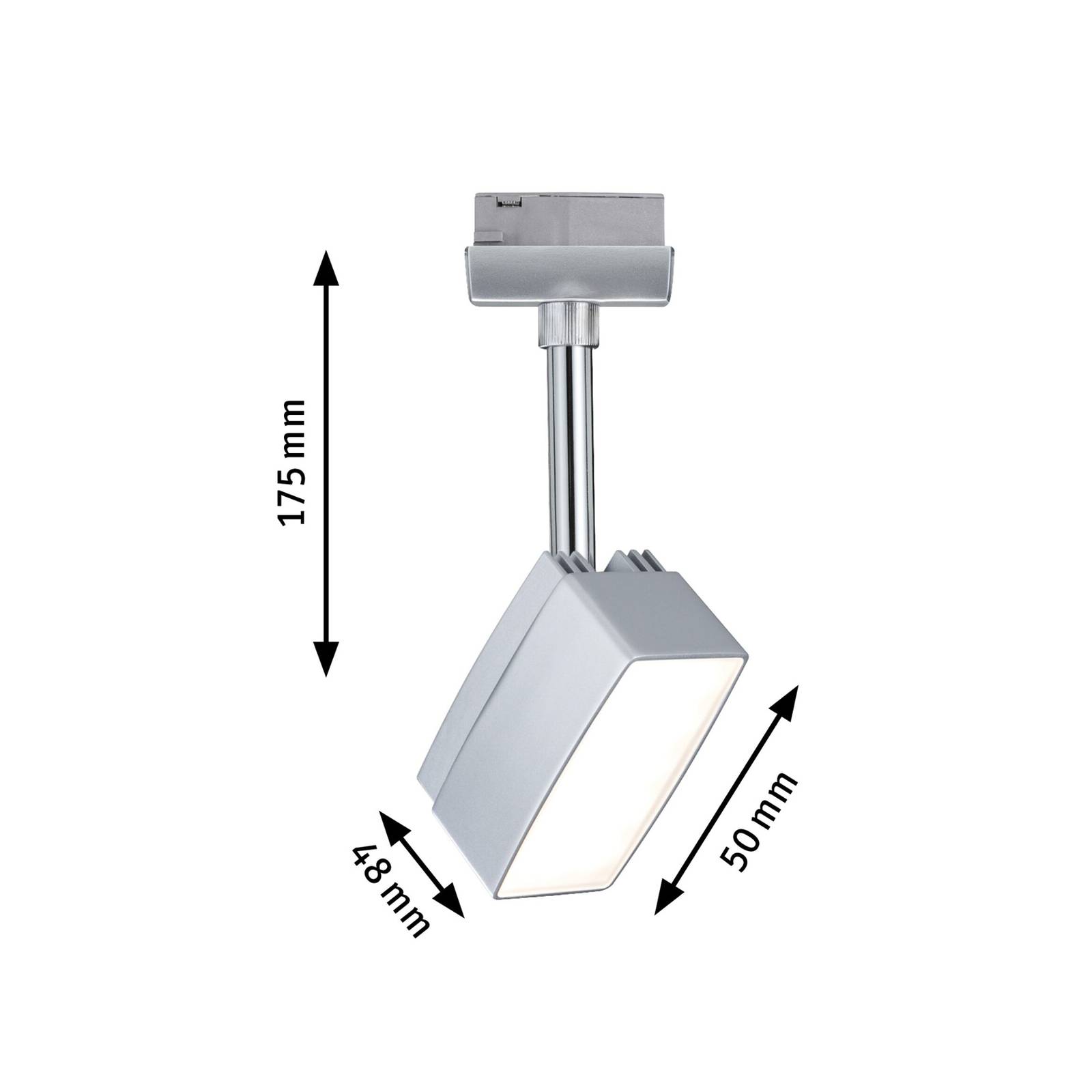 Paulmann URail Pedal LED-Spot 5W in Chrom Spot, alu / grau / zink, für Wohn- / Esszimmer, Metall, Modern