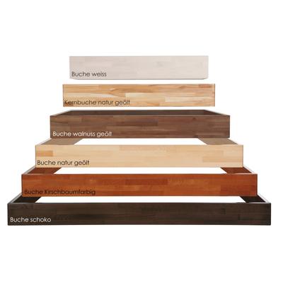 Hasena Wood-Line Bettrahmen Classic 16 Massivholz 180x200 cm / Buche weiss lasiert, lackiert