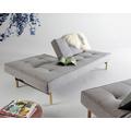 Innovation »Splitback« Klappsofa Styletto Dunkles Holz/Matt / 521 Mixed Dance Grau