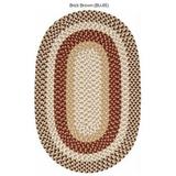 Colonial Mills 4 Brown and Beige Round Handmade Braided Area Throw Rug