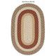 Colonial Mills 4 Brown and Beige Round Handmade Braided Area Throw Rug