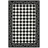 SAFAVIEH Chelsea Marilou Checkered Wool Area Rug Black/Ivory 2 6 x 4