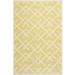 SAFAVIEH Dhurrie Brianna Geometric Moroccan Wool Area Rug Light Green/Ivory 6 x 9