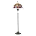 CHLOE Lighting 3 Light Tiffany-style Roses Scalloped Floor Lamp 20 Shade