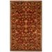 SAFAVIEH Antiquity Carmella Floral Bordered Wool Area Rug Red 7 6 x 9 6 Oval