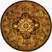 SAFAVIEH Classic Kirsteen Floral Bordered Wool Area Rug Beige/Olive 3 6 x 3 6 Round