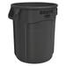 RUBBERMAID COMMERCIAL 1779734 20 gal Round Trash Can, Black, 19 3/8 in Dia,