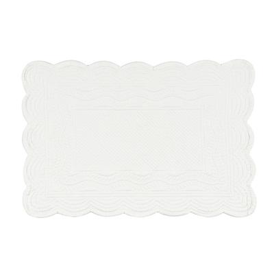 Set of 4 Marseille Rectangular Quilted Placemats - White - Ballard Designs