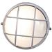 Access Bulkhead Collection 10" Satin Steel Round Outdoor Wall Light