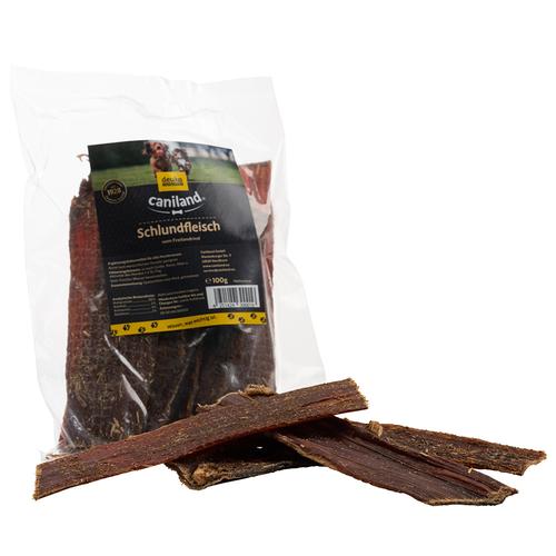 10 x 100g Schlundfleisch mit Angusrind Caniland Hundesnack