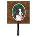 Caroline's Treasures Border Collie Leash Holder & Wall Hook Metal in Brown | 6.25 H x 4.25 W x 0.65 D in | Wayfair SS1053SH4