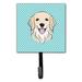 Caroline's Treasures Checkerboard Golden Retriever Leash Holder & Wall Hook Metal in Blue | 6.25 H x 4.25 W x 0.65 D in | Wayfair BB1143SH4