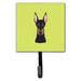 Caroline's Treasures Checkerboard Doberman Leash Holder & Wall Hook Metal in Green | 6.25 H x 4.25 W x 0.65 D in | Wayfair BB1307SH4