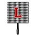 Caroline's Treasures Houndstooth Leash Holder & Wall Hook Metal in Black/Gray/White | 6.25 H x 4.25 W x 0.65 D in | Wayfair CJ1021-LSH4