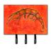 Caroline's Treasures Shrimp Leash Holder & Key Hook Metal in Gray/Red | 8 H x 8.25 W x 0.65 D in | Wayfair RDR2012TH68