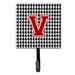 Caroline's Treasures Houndstooth Leash Holder & Wall Hook Metal in Black/Gray/White | 6.25 H x 4.25 W x 0.65 D in | Wayfair CJ1021-VSH4