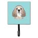 Caroline's Treasures Checkerboard Cocker Spaniel Leash Holder & Wall Hook Metal in Blue/Gray | 6.25 H x 4.25 W x 0.65 D in | Wayfair BB1154SH4