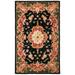 SAFAVIEH Classic Chedomir Floral Wool Area Rug Black/Green 3 x 5