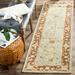 SAFAVIEH Antiquity Lilibeth Traditional Floral Wool Runner Rug Green/Brown 2 3 x 12
