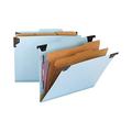 Smead 65115 Six Section Hanging Classification Folder Pressboard/Kraft Letter Blue