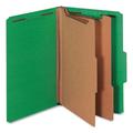 Universal UNV10312 Six-Section Pressboard Classification Folders - Legal Emerald Green (10/Box)