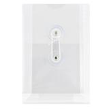 JAM Plastic Envelopes 4.3x6.3 12/Pack Clear Button String Open End