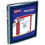 Avery Flexi-View 3 Ring Binder 1/2 Inch Blue Binder (15766)