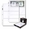 BBCW 3-Pocket Currency and Coupon Size Binder Pages 100-Count Box 10x10x2 Fits most 3-Ring Binders