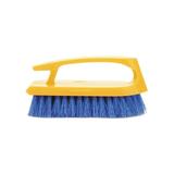 Rubbermaid Commercial Long Handle Scrub Brush 6 Brush Yellow Plastic Handle/Blue Bristles 6482COB