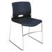 HON Olson Armless High Density Stackable Chair Metal in Blue/Red | Wayfair H4041.RE.Y