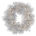 Vickerman 383964 - 36" Flk Alberta Wreath w/Cone 100LED WmW (A155337LED) Flocked Christmas Wreath