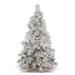 Vickerman 383797 - 15' x 116" Artificial Flocked Alberta 3200 Warm White Italian LED Lights with Pine Cones Christmas Tree (A155296LED)