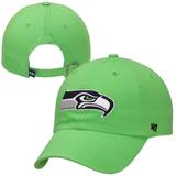 Seattle Seahawks '47 Brand Clean Up Adjustable Hat - Neon Green