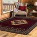 United Weavers Brunswick Avalon Southwestern Border Area Rug Burgundy 3 11 x 5 3