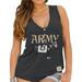 Women's Original Retro Brand Black Army Knights Relaxed Henley V-Neck Tri-Blend Tank Top