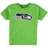 Preschool Neon Green Seattle Seahawks Team Logo Short Sleeve T-Shirt