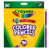 Crayola Colored Pencil Set 50 Ct Back to School Supplies for Teachers Asstd Colors Beginner Child