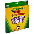 Crayola Colored Pencil Set 50 Ct Back to School Supplies for Teachers Asstd Colors Beginner Child