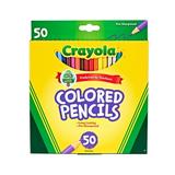 Crayola Colored Pencil Set 50 Ct Back to School Supplies for Teachers Asstd Colors Beginner Child