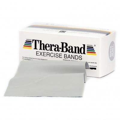 TheraBand - Übungsband - Fitnessband Gr 12,8 c m x 5,50 m grau/weiß